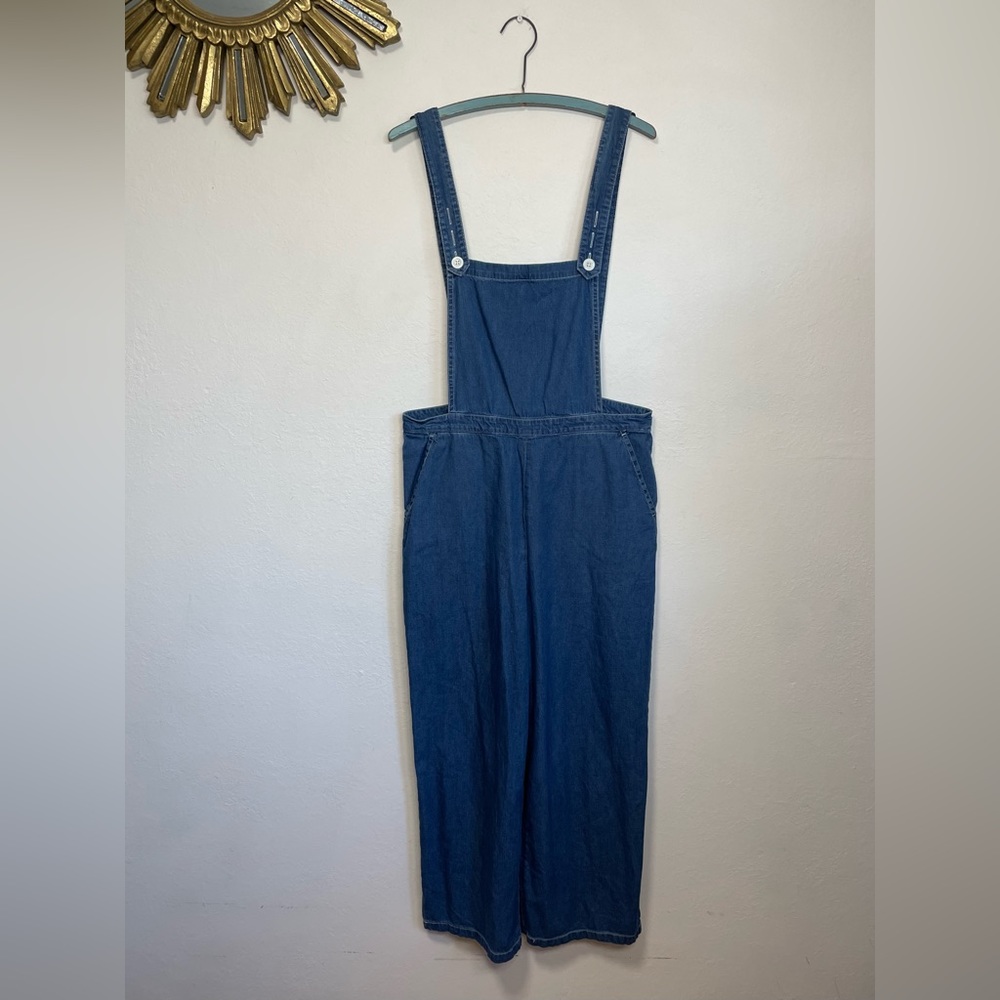 American Apparel Denim Wide Leg Crop Overalls - Picture 5 of 16